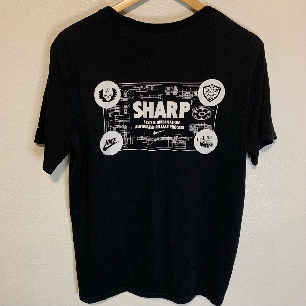Nike Technologies Dri-fit Sapae “SHARP” Graphic Tee t-shirt Men’s size Large